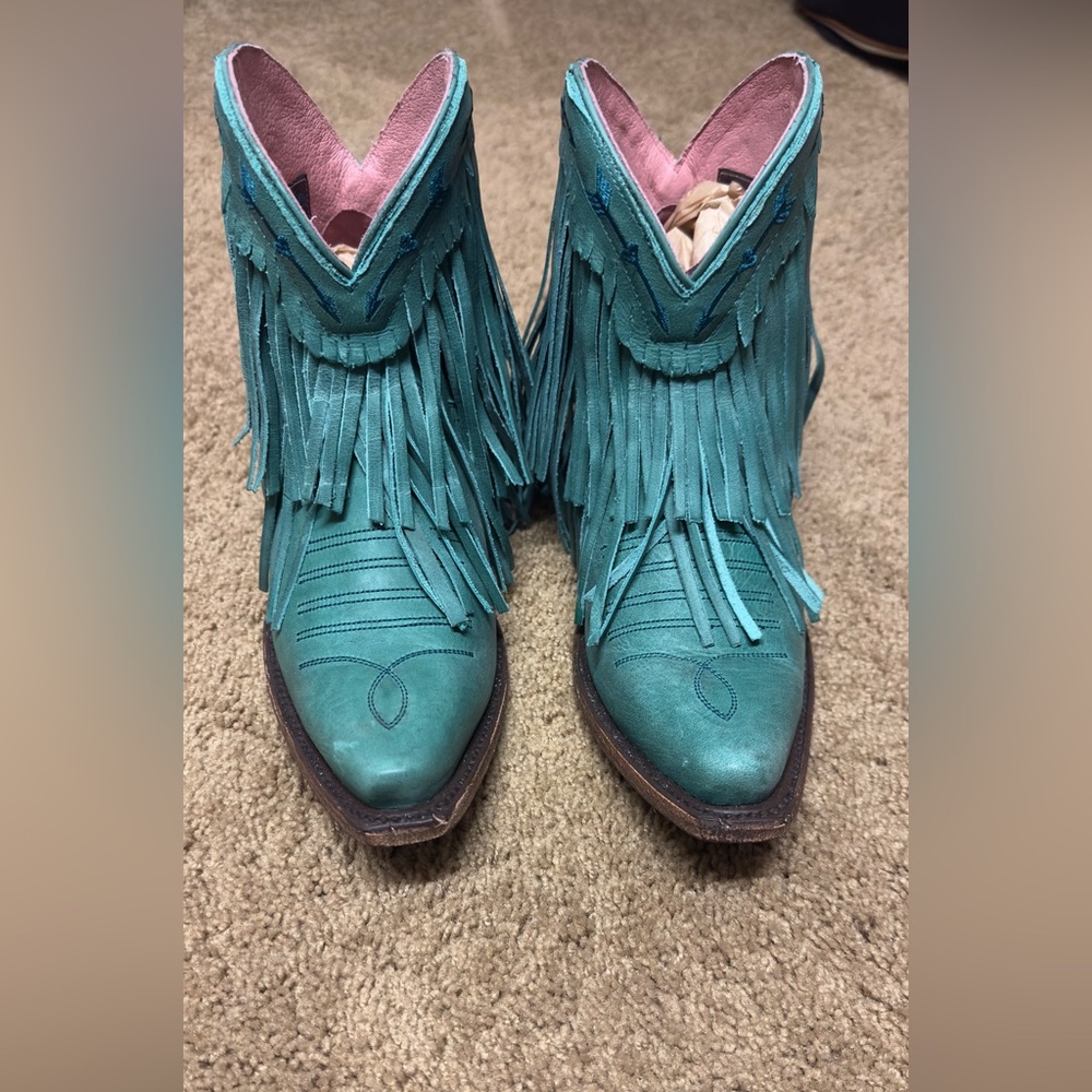 NEW Turquoise Junk Gypsy boots size 8 1/2